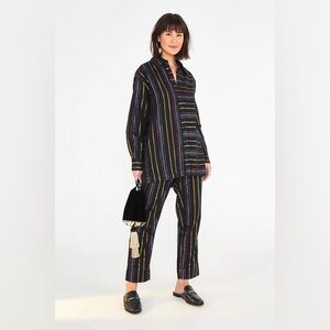 Brand New with tags - Farm Rio Lurex Stripe Shirt and Pants
Sz Medium